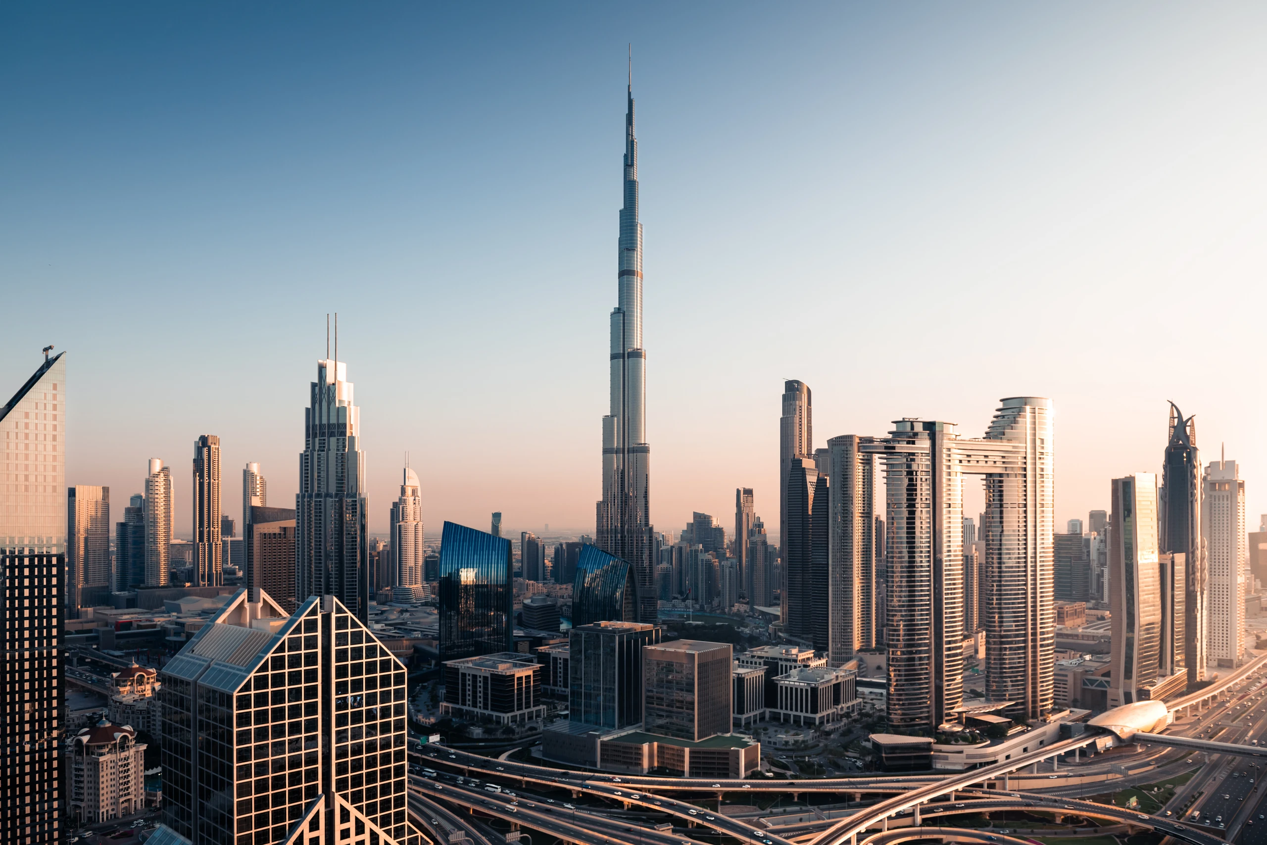 Dubai skyline with Burj Khalifa